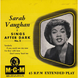 Sarah Vaughan Sings After Dark No. 2 USED VINYL 7INCH 45 RPM EP