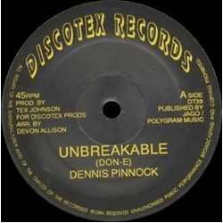 Dennis Pinnock / Winston Rose Unbreakable / Sax Appeal Vinyl 12" USED
