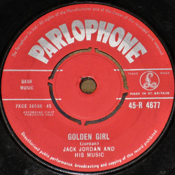 Jack Jordan And His Music Golden Girl / Beauty And The Beach Vinyl 7" USED