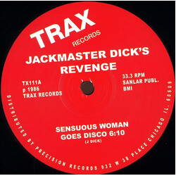 Jackmaster Dick Sensuous Woman Goes Disco USED VINYL 12INCH 45 RPM REISSUE REMASTERED