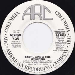 Earth, Wind & Fire Let Me Talk USED VINYL 7INCH 45 RPM SINGLE PROMO