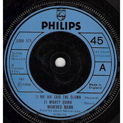 Manfred Mann Ha! Ha! Said The Clown / Mighty Quinn / Semi-Detached Suburban Mr. James / A 'B' Side USED VINYL 7INCH 45 RPM EP