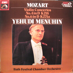 Yehudi Menuhin / Bath Festival Chamber Orchestra / Wolfgang Amadeus Mozart Violin Concertos No. 4 In D K218 - No. 6 In D K271a Vinyl LP USED
