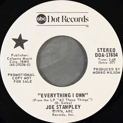Joe Stampley Everything I Own USED VINYL 7INCH 45 RPM SINGLE PROMO STEREO