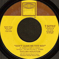 Thelma Houston Don't Leave Me This Way USED VINYL 7INCH 45 RPM SINGLE STYRENE