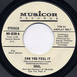 S.O.U.L. Can You Feel It USED VINYL 7INCH 45 RPM PROMO