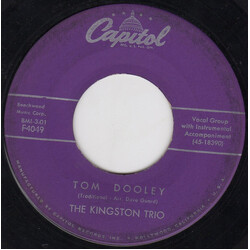 Kingston Trio Tom Dooley USED VINYL 7INCH 45 RPM SINGLE