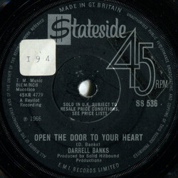 Darrell Banks Open The Door To Your Heart USED VINYL 7INCH 45 RPM SINGLE