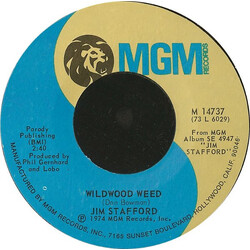 Jim Stafford Wildwood Weed / The Last Chant USED VINYL 7INCH 45 RPM STYRENE