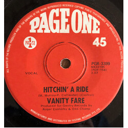 Vanity Fare Hitchin' A Ride USED VINYL 7INCH SINGLE