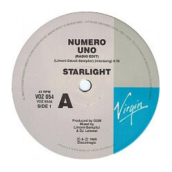 Starlight Numero Uno USED VINYL 7INCH 45 RPM SINGLE