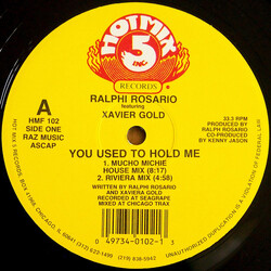 Ralphi Rosario / Xaviera Gold You Used To Hold Me USED VINYL 12INCH 33 S RPM REISSUE