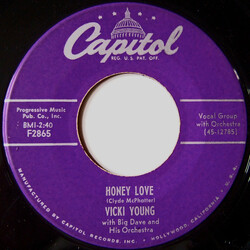 Vicki Young (2) Honey Love / Riot In Cell Block Number Nine USED VINYL 7INCH 45 RPM SINGLE