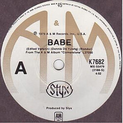 Styx Babe USED VINYL 7INCH