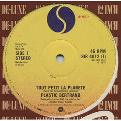 Plastic Bertrand Tout Petit La Planete USED VINYL 12INCH 45 RPM