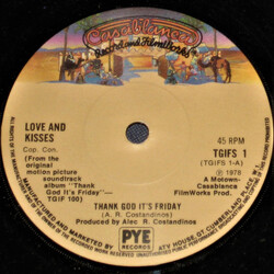 Love & Kisses Thank God It's Friday USED VINYL 7INCH SINGLE 45 RPM