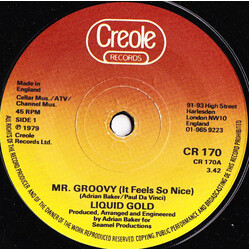 Liquid Gold Mr. Groovy (It Feels So Nice) USED VINYL 7INCH 45 RPM SINGLE
