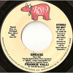 Frankie Valli / Gary Brown (2) Grease USED VINYL 7INCH 45 RPM SINGLE STYRENE STEREO