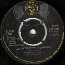 Elton John Lucy In The Sky With Diamonds USED VINYL 7INCH 45 RPM SINGLE