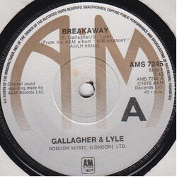 Gallagher & Lyle Breakaway USED VINYL 7INCH 45 RPM SINGLE