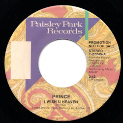 Prince I Wish U Heaven Vinyl 7" USED
