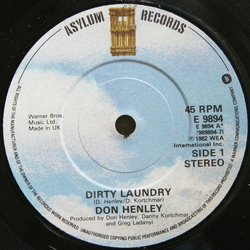 Don Henley Dirty Laundry Vinyl 7" USED