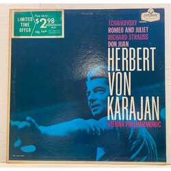 Pyotr Ilyich Tchaikovsky / Herbert von Karajan / Richard Strauss Romeo And Juliet: Fantasy Overture / Don Juan (Op.20) Vinyl LP USED
