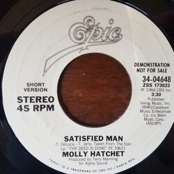 Molly Hatchet Satisfied Man USED VINYL 7INCH 45 RPM PROMO STYRENE
