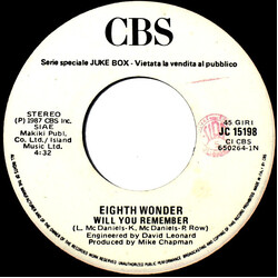 Eighth Wonder / Spandau Ballet Will You Remember / How Many Lies? USED VINYL 7INCH 45 RPM JUKEBOX STEREO