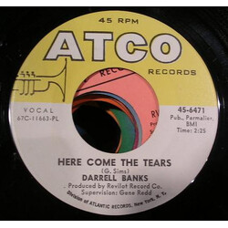 Darrell Banks Here Come The Tears / I've Got That Feelin' USED VINYL 7INCH 45 RPM SINGLE