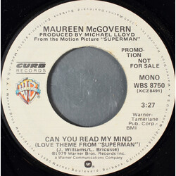 Maureen McGovern Can You Read My Mind USED VINYL 7INCH 45 RPM PROMO STEREO MONO