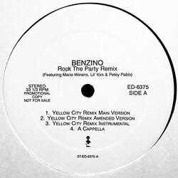 Benzino Rock The Party (Remix) USED VINYL 12INCH PROMO 33 S RPM