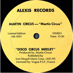 Martin Circus / Cat Stevens Disco Circus Medley / Was Dog A Doughnut USED VINYL 12INCH 33 S RPM 45 RPM LIMITED EDITION UNOFFICIAL RELEASE