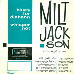 Milt Jackson Blues For Diahann / Whisper Not USED VINYL 7INCH 45 RPM SINGLE