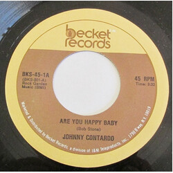 Johnny Contardo Are You Happy Baby USED VINYL 7INCH 45 RPM