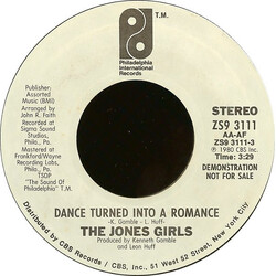The Jones Girls Dance Turned To A Romance USED VINYL 7INCH 45 RPM PROMO STEREO