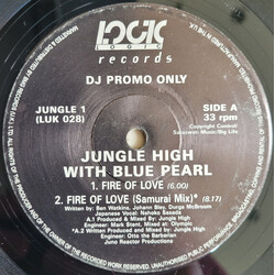 Jungle High / Blue Pearl Fire Of Love USED VINYL 12INCH 33 S RPM PROMO