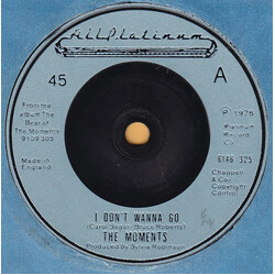 The Moments I Don't Wanna Go USED VINYL 7INCH 45 RPM