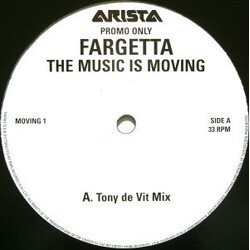 Fargetta The Music Is Moving USED VINYL 12INCH PROMO