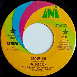 Balderdash (2) Crow Pie / Back To The Wilderness USED VINYL 7INCH 45 RPM SINGLE PROMO STEREO