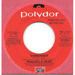 Peaches & Herb Surrender USED VINYL 7INCH 45 RPM PROMO