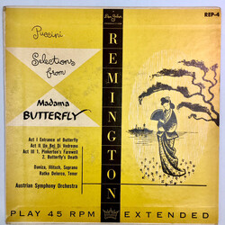 Giacomo Puccini / Tonkünstler Orchestra / Daniza Ilitsch / Ratko Delorko / Jovan Gligor Selections From Madama Butterfly USED VINYL 7INCH 45 RPM EP