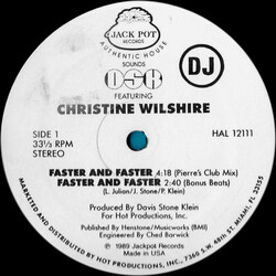 DSK / Christine Wiltshire Faster And Faster VINYL 12" USED