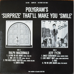 Ralph MacDonald / Jeff Tyzik Polygram's "Surprize" That'll Make You "Smile" Vinyl LP USED