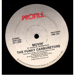 The Funky Carburetors Movin' USED VINYL 12INCH 33 S RPM STEREO