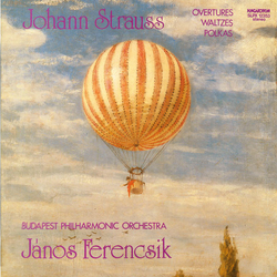Johann Strauss Jr. / The Budapest Philharmonic Orchestra / János Ferencsik Overtures Waltzes Polkas Vinyl LP USED