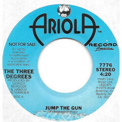 The Three Degrees Jump The Gun USED VINYL 7INCH SINGLE 45 RPM PROMO