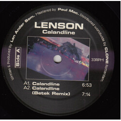 Lenson (3) Calandline USED VINYL 12INCH 33 S RPM LIMITED EDITION