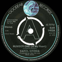 Carol Grimes Number One (In My Heart) Vinyl 7" USED
