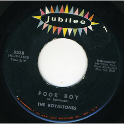 The Royaltones Poor Boy / Wail! USED VINYL 7INCH 45 RPM SINGLE MONO